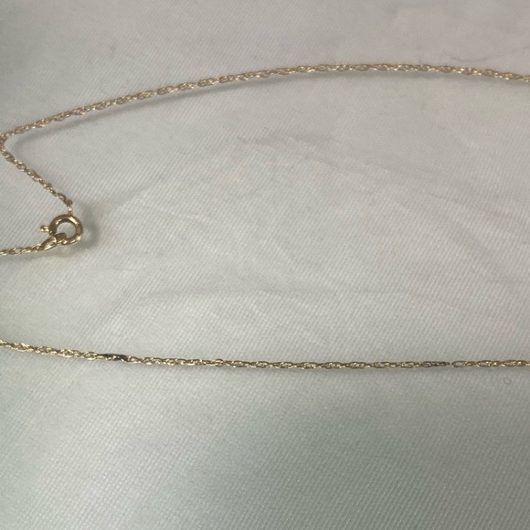 14K YELLOW GOLD chain necklace VINTAGE REAL GOLD 18” - Picture 13 of 14